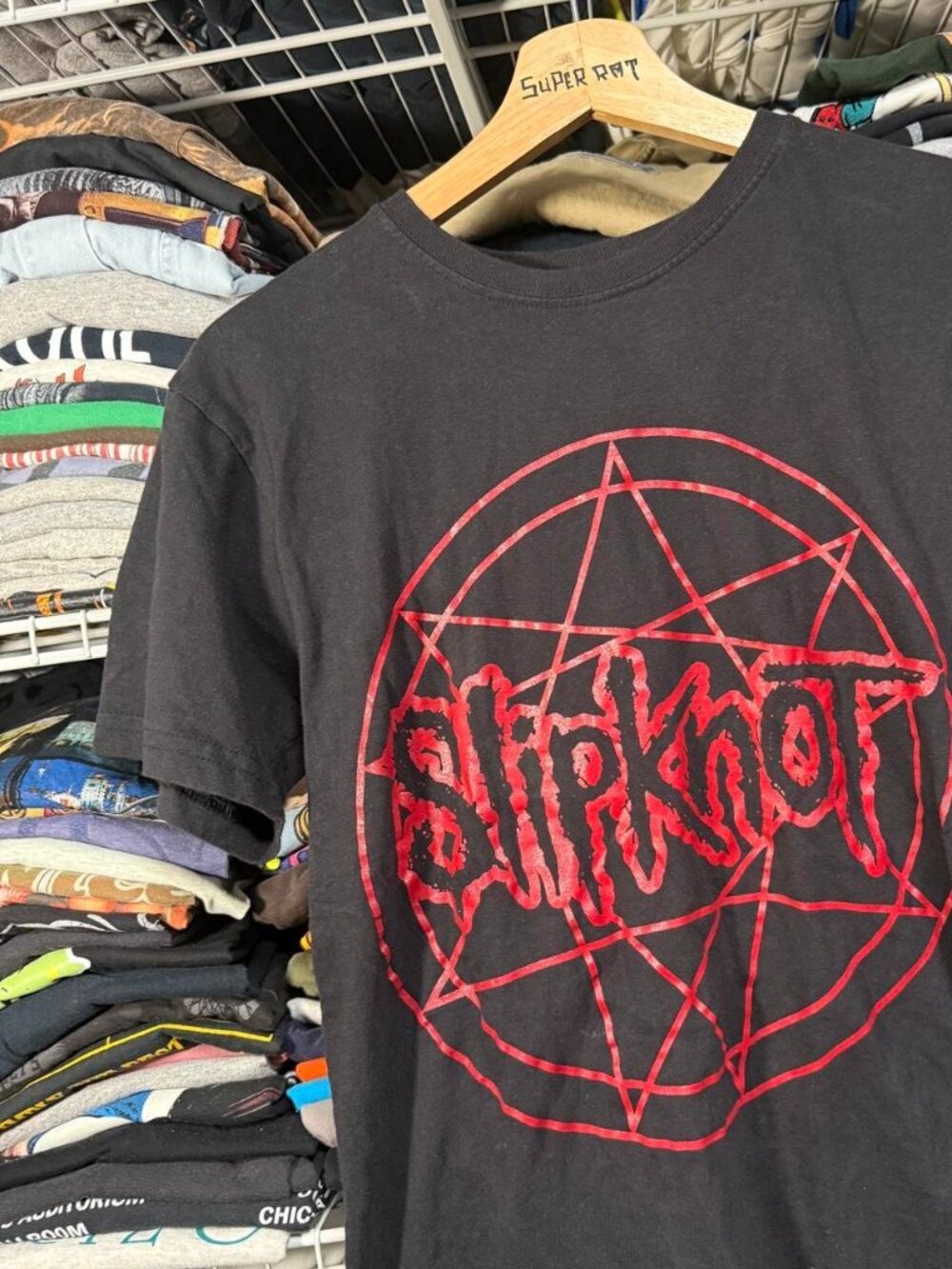Modern Slipknot band logo t shirt black